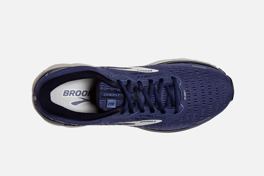 Brooks Running Shoes Mens Navy/Silver - Ghost 13 Road - 2734-JRYMG